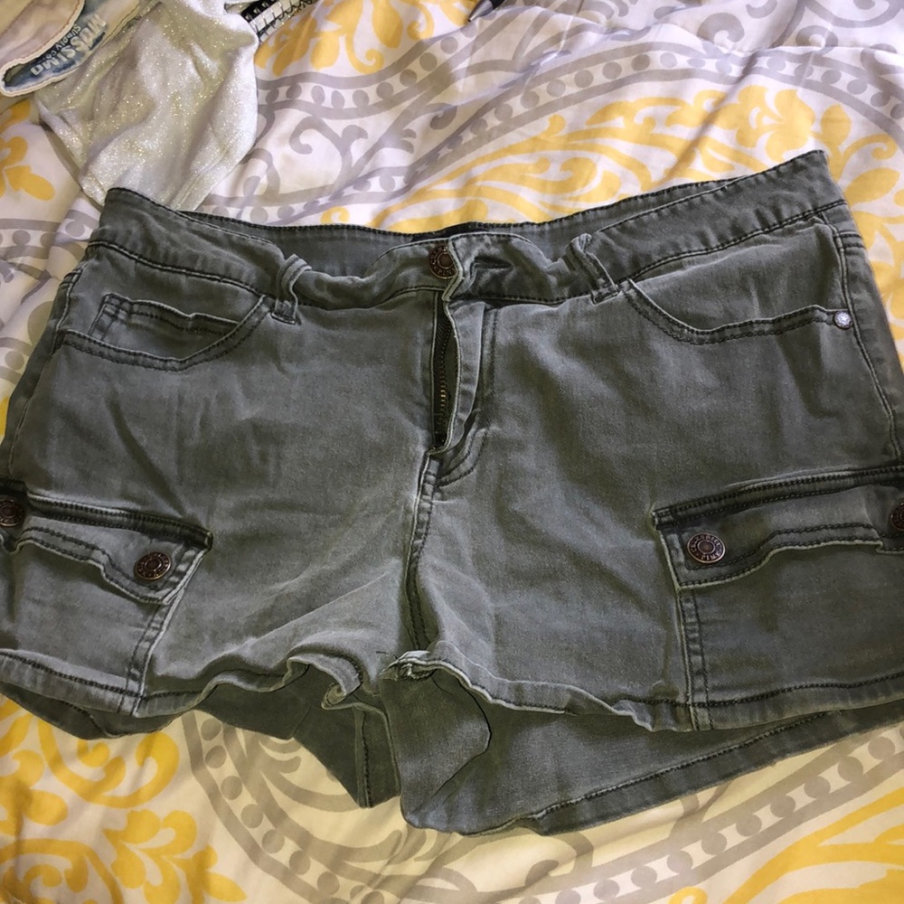 Green shorts from Charlotte Russe
